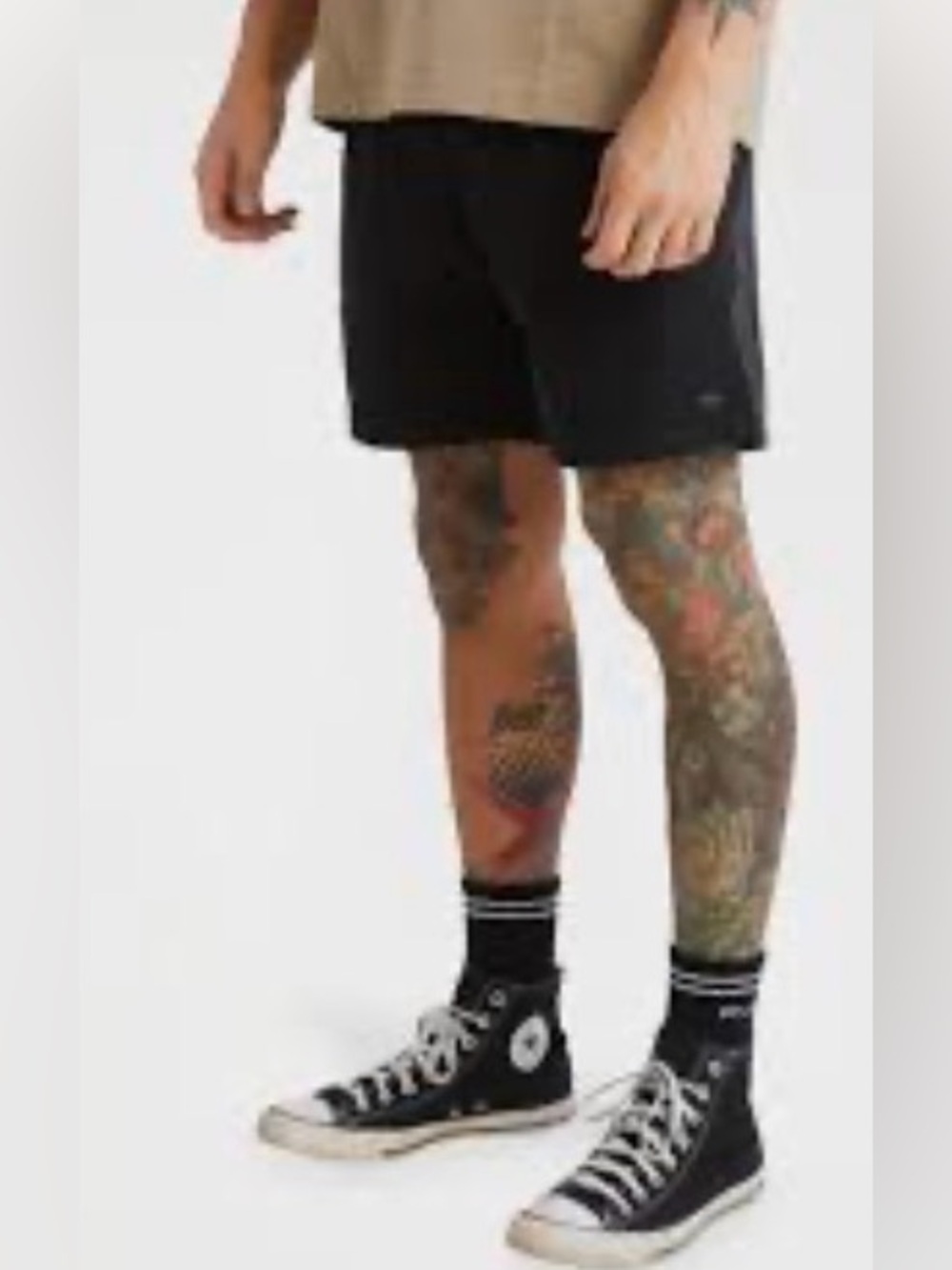 RVCA escape black elastic cord short II size  small